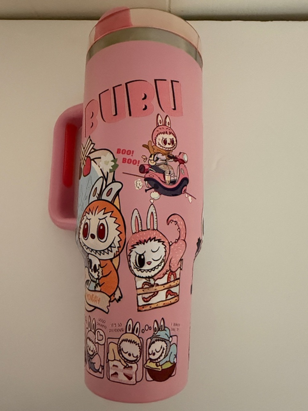 Stanley Pink Labubu 40oz Handle Quencher Tumbler - Picture 9 of 16